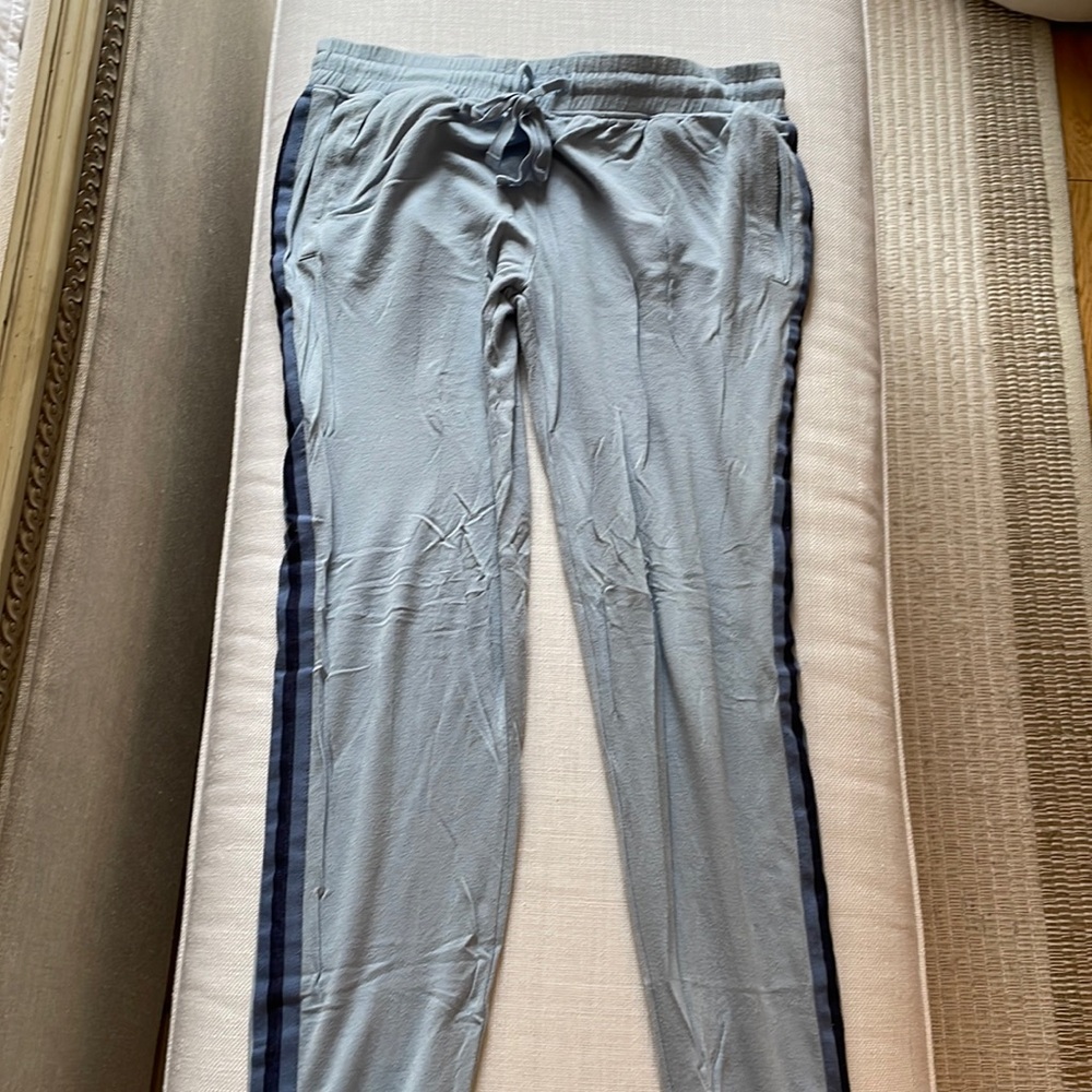 Light blue with dark blue stripe slightly worn but super comfy